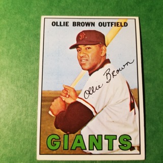 1967 - TOPPS BASEBALL CARD NO. 83 - OLLIE BROWN - GIANTS - EXMT/NRMT.