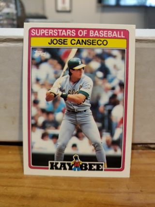 1989 Topps Kay Bee Toys Superstars of Baseball - #3 Jose Canseco Oakland A's