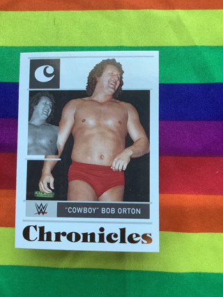 LAST RELIST OR TRASH IT GOES Cowboy Bob Orton WWE 2022 Panini Chronicles Collectible Bronze Card #20