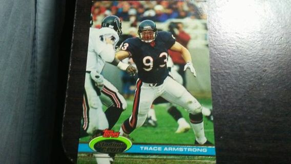 1991 TOPPS STADIUM CLUB TRACE ARMSTRONG CHICAGO BEARS FOOTBALL CARD# 135