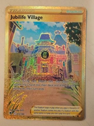 Jubilife village 212/189 secret rare holo pokemon