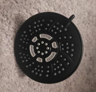 Mainstays 6-Setting Large Shower Head, Matte Black