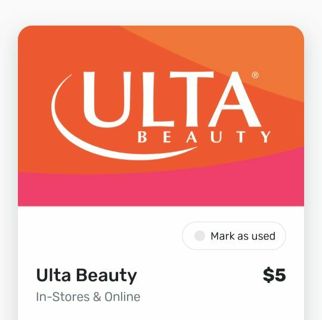 Ulta $5 digital giftcard code