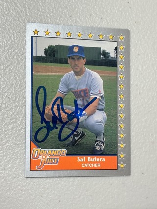 Autographed 1990 #209 Sal Butera Pacific Senior League Orlando Juice