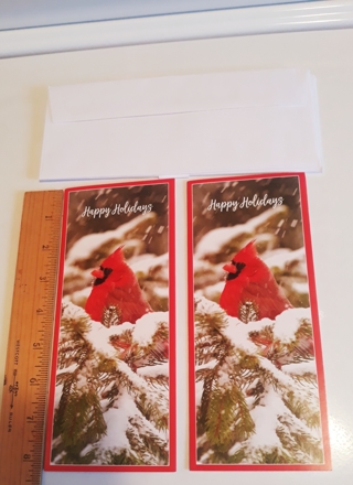 ⛄ Christmas Cards from WWF (Red Cardinal), w/Envelopes + BONUS Stickers