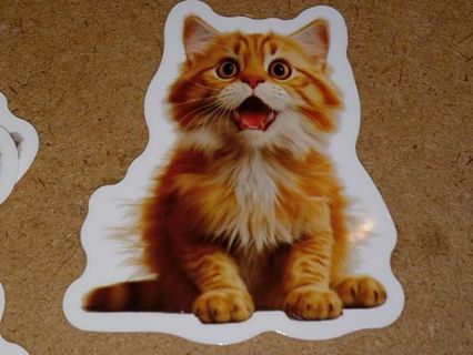 Cat Cute one new vinyl lap top stickers no refunds regular mail only