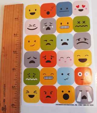 24 Funny Face Stickers