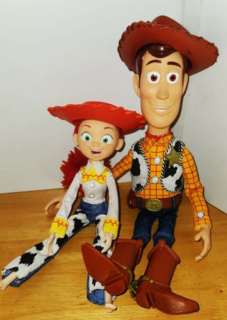 TOY STORY Jessie & Woody stuffed dolls - non-talking