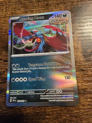 Pokemon Roaring Moon holo rare card 109/162