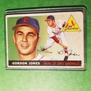  1955 TOPPS BASEBALL CARD - NO. 78 - GORDON JONES - CARDINALS - EXMT- NRMT. 