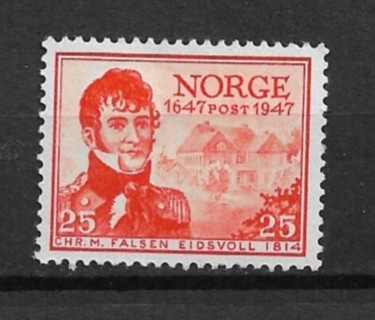 1947 Norway Sc282 25o Christian Magnus Falsen MHR 