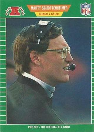 Tradingcard - NFL - 1989 Pro Set #181 - Marty Schottenheimer HC - Kansas City Chiefs