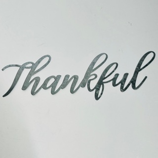 Thankful Metal Word For Sign Wreath 