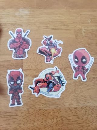 Deadpool new vinyl sticker lot of 5