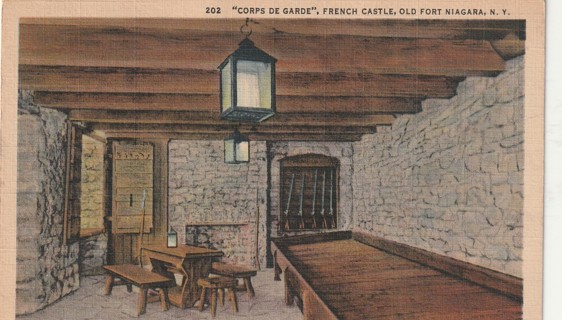 Vintage Used Postcard: (a): 1942 Corps De Garde, French Castle, Old Fort Niagara, NY