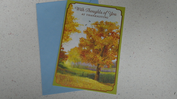 THANKSGIVING Card with Envelope