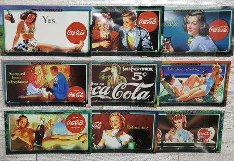 9 Coca-Cola 4" Cards 1996