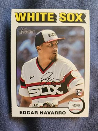 2024 Topps Heritage Mini White Border Variation Rookie Edgar Navarro