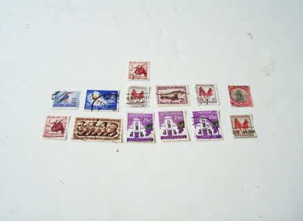 South Africa Postage Stamps Used/Cancelled Set of 13