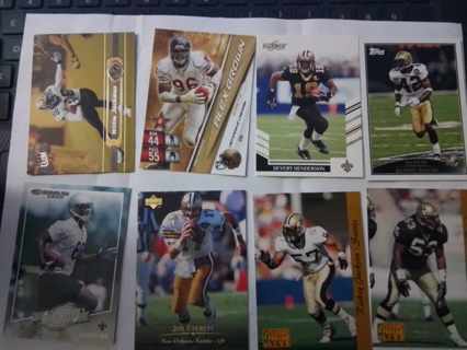 8 card New Orleans Saints lot insert