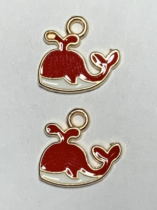 WHALE CHARMS~#3~RED~FREE SHIPPING!