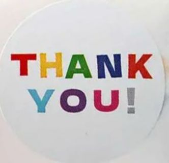 ➡️NEW⭕SuPeR SPECIAL⭕(50) 1" MULTICOLORED THANK YOU STICKERS!!