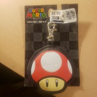 SUPER MARIO ZIPPER PULL BAG CLIP