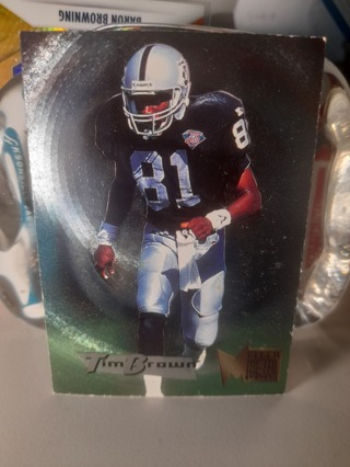 TIM BROWN Hall of Famer Foil Fleer Metal 1995