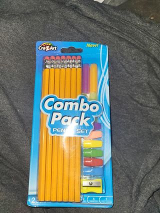 Pencils erasers pack