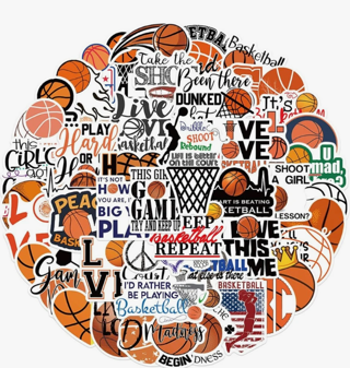 10 Basketball Stickers 
