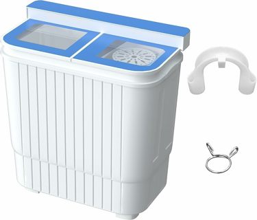 INTERGREAT Portable Mini Washing Machine with Twin Tub spinner 21.6 lbs Dryer Camping, Apts, Dorms