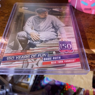 2019 topps opening day 150 years of fun babe Ruth baseball card 