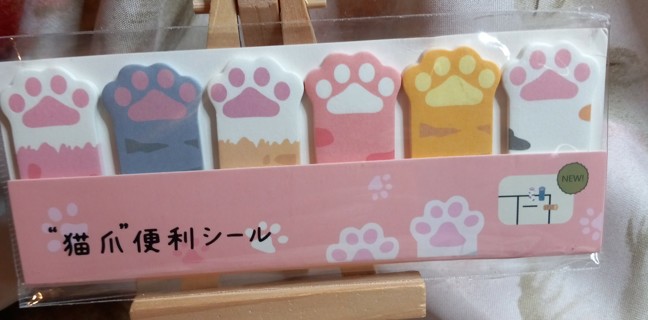 6 BN CAT PAWS STICKY NOTES