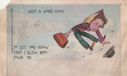 Vintage Used Postcard: r: 1914 Just a Word From