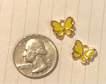 2 pc Butterfly charms 