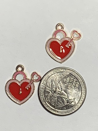 ♥♥VALENTINE’S DAY CHARMS~#32~SET 3~SET OF 2 CHARMS~FREE SHIPPING ♥♥