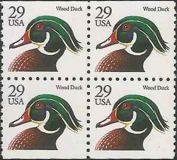 4 new usa wood duck stamps,,gin-4 more new usa stamps