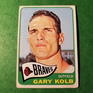 1965 - TOPPS BASEBALL CARD NO. 287 - GARY KOLB- BRAVES