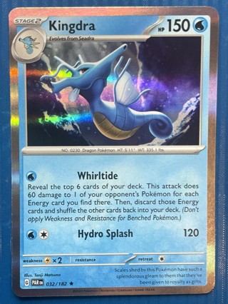 2023 POKEMON PARADOX RIFT KINGDRA 032/182 HOLO RARE Mint