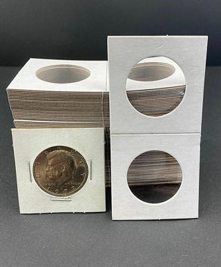 10 KENNEDY Half Dollar 2"x2" Mylar Cardboard Coin Flips