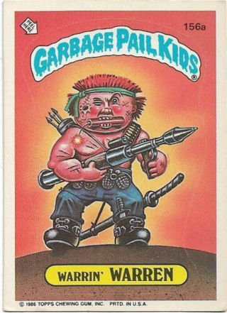 1986 TOPPS GARBAGE PAIL KIDS WARRIN WARREN CARD