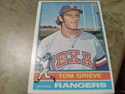 1976 TOPPS TOM GRIEVE TEXAS RANGERS BASEBALL CARD# 106