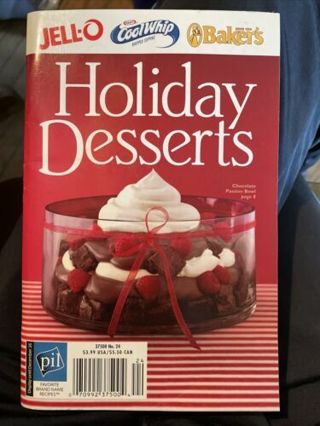 JELLO,COOL WHIP,BAKERS HOLIDAY DESSERTS BIG COOKBOOK