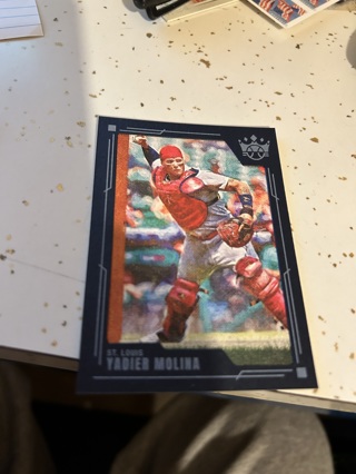 2022 diamond kings blue framed yadier molina