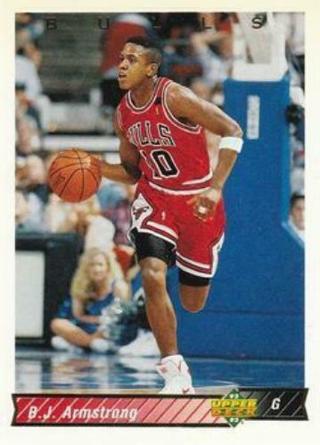 1992-93 Upper Deck B.J. Armstrong 157 Chicago Bulls Basketball Card