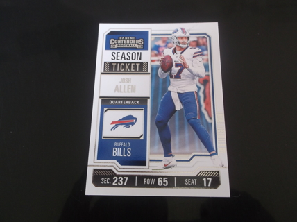 2023   panini  Contenders   Season Ticket    Josh Allen  card  #  11  Buffalo Bills