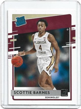 2021 DONRUSS DRAFT PICKS SCOTTIE BARNES ROOKIE CARD