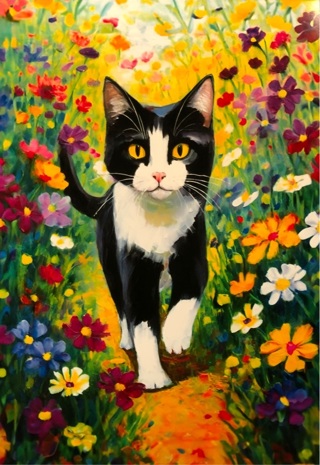 Beautiful Tuxedo kitten - 3 x 5” MAGNET - GIN ONLY