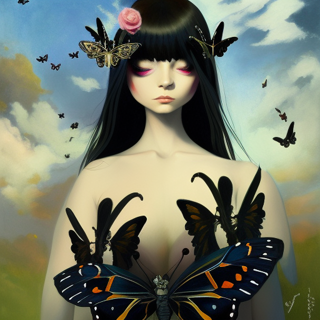 Listia Digital Collectible: Goth Butterfly Rose Fairy