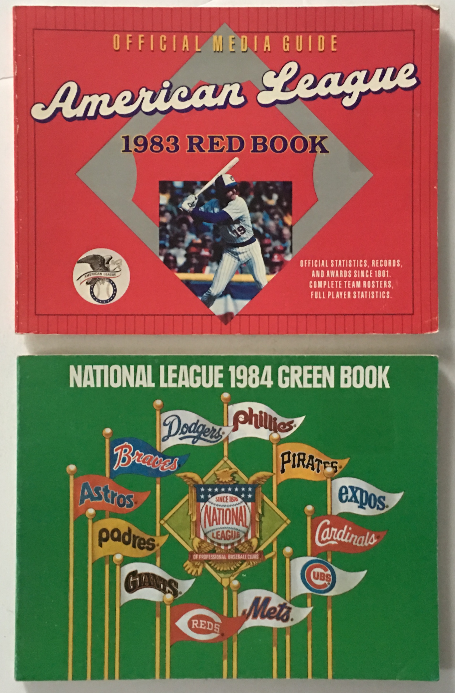 Free: National League 1984 Green Book and American League 1983 Red Book Baseball Official Media Guides